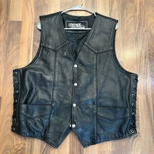 Vintage Leather Headquarters Vest